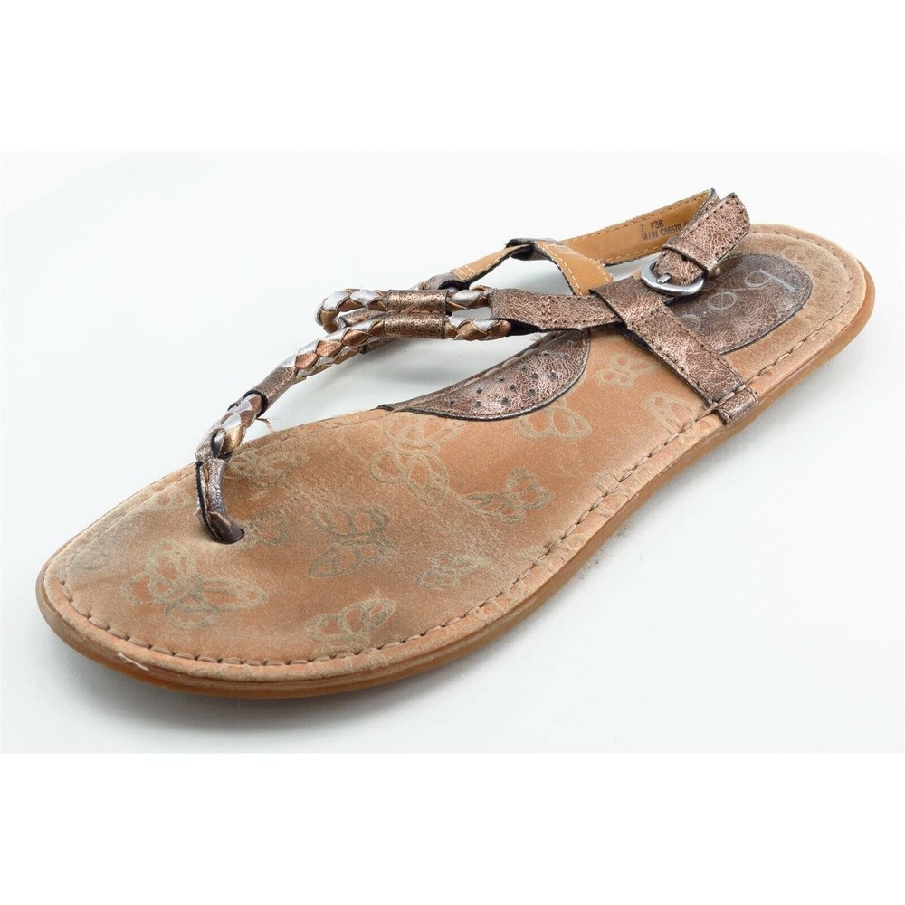 Born concept Size‎ 7 M Brown Slingback Synthetic Women Sandal Shoes
